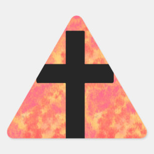 Stickers Christian Cross Sunrise Couleur Arrière -