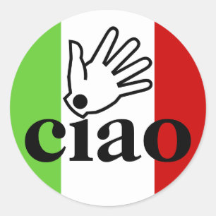 Stickers ciao avec ondes manuelles Enveloppe Seals