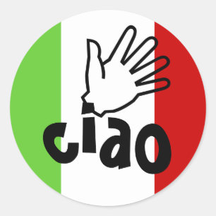 Stickers ciao avec ondes manuelles Enveloppe Seals