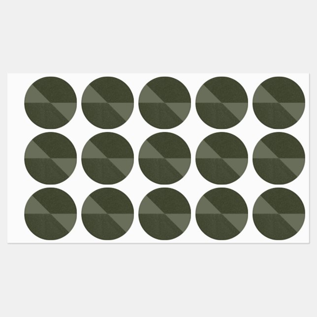 Stickers Circle Vert Moss Moderne (Feuille)