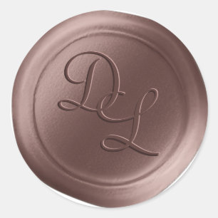 Stickers cire Brown Sugar 2 Lettre Monogramme