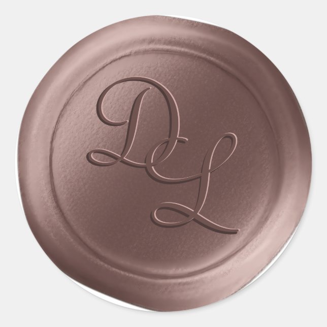 Stickers cire Brown Sugar 2 Lettre Monogramme (Devant)