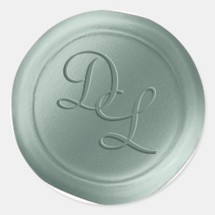 Stickers cire Eucalyptus 2 Lettre Monogramme