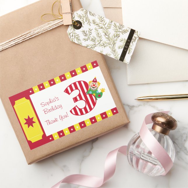 Stickers cirque 3e anniversaire (Cadeaux)