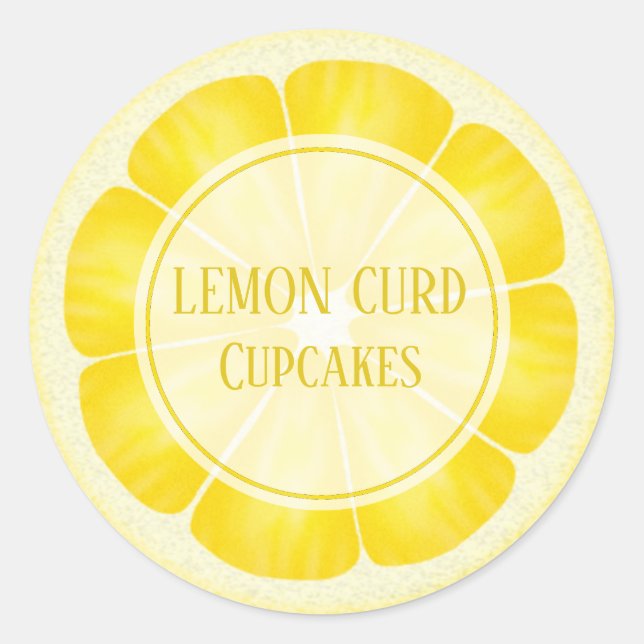 Stickers Citron Personnalisables Pour Desserts (Devant)