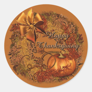 Stickers Citrouille bon thanksgiving