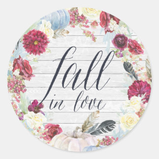 Stickers Citrouille d'automne "Fall in Love"