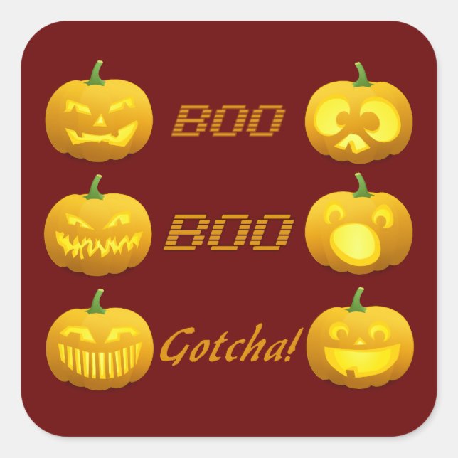 stickers Citrouille d'Halloween (Devant)