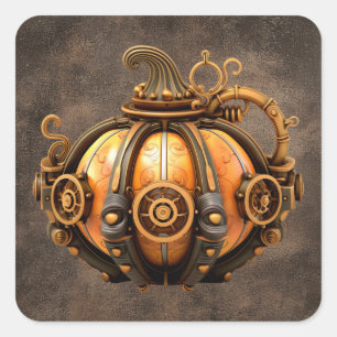 Stickers Citrouille Fall Steampunk