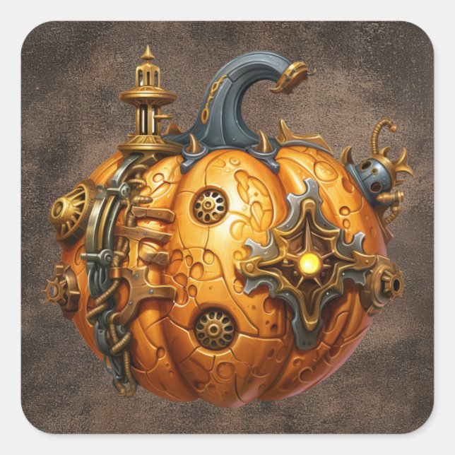 Stickers Citrouille Fall Steampunk (Devant)