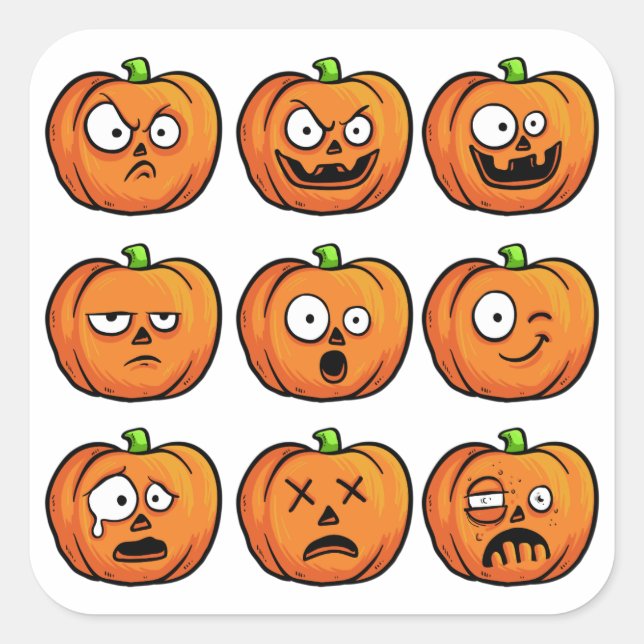 stickers Citrouille Halloween 1 (Devant)