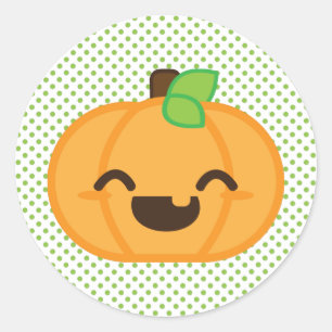 Stickers Citrouille Kawaii Jack-o'-lantern