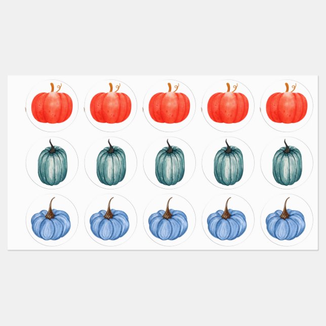 Stickers citrouilles, autocollants, autocollants d (Feuille)