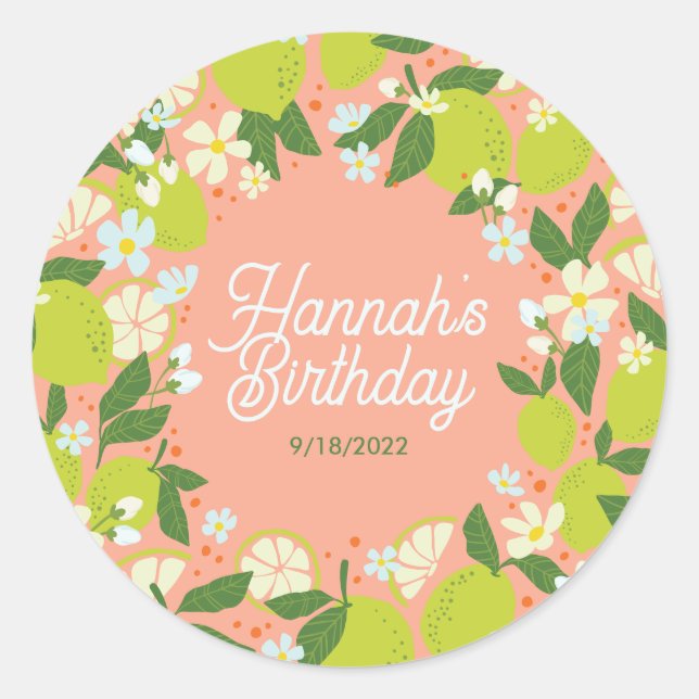 Stickers Citrus Garden - Texte modifiable (Devant)