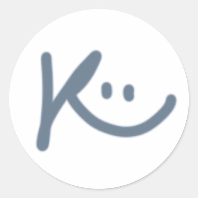 Stickers Classic Rond Logo Happy_K (Devant)