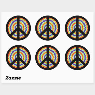 Stickers Classic rond Signal de Paix