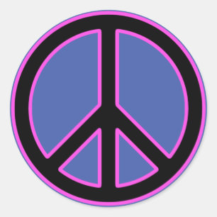Stickers Classic rond Signal de Paix