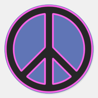Stickers Classic rond Signal de Paix