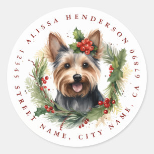 Stickers Classic ronds Yorkshire Terrier