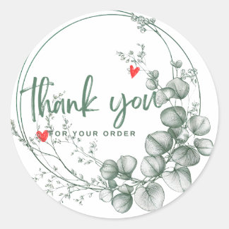 Stickers Classic Round, merci pour la commande