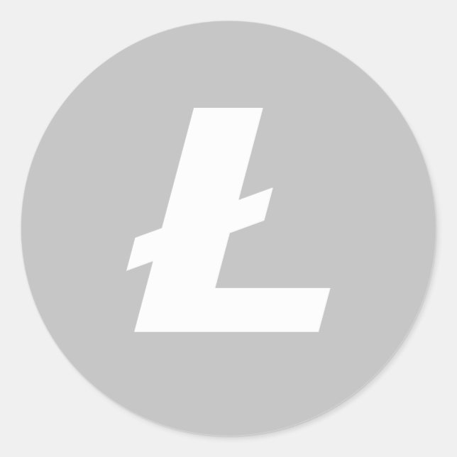 Stickers classiques Litecoin LTC (feuille de 20) (Devant)