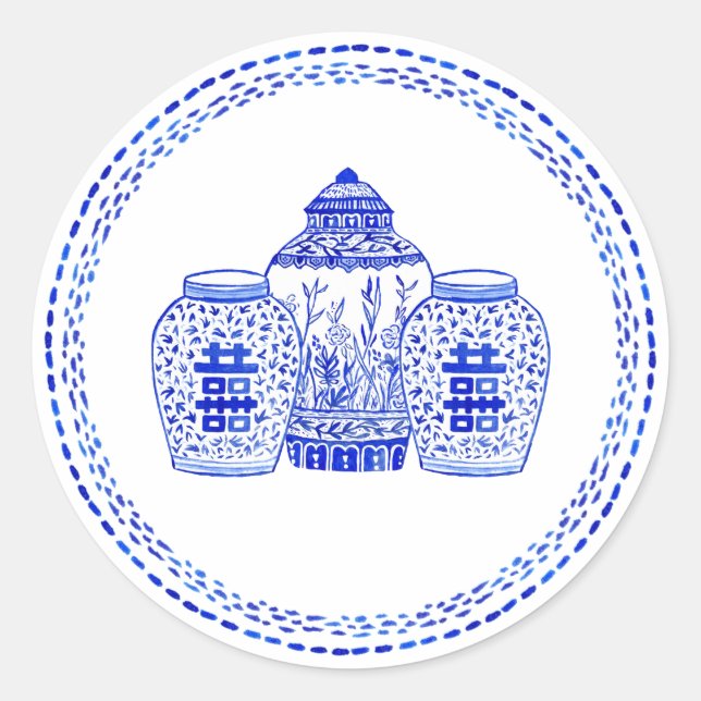 Stickers classiques pour gingembre à aquarelle (Devant)