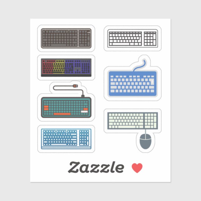 Stickers Clavier Ordinateur (Feuille)