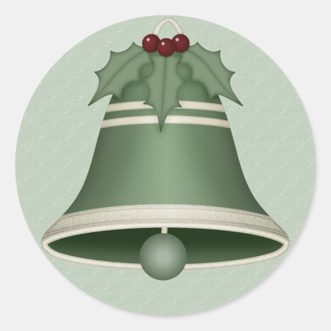 Stickers Cloches de Noël Très Joyeux Vert (Devant)