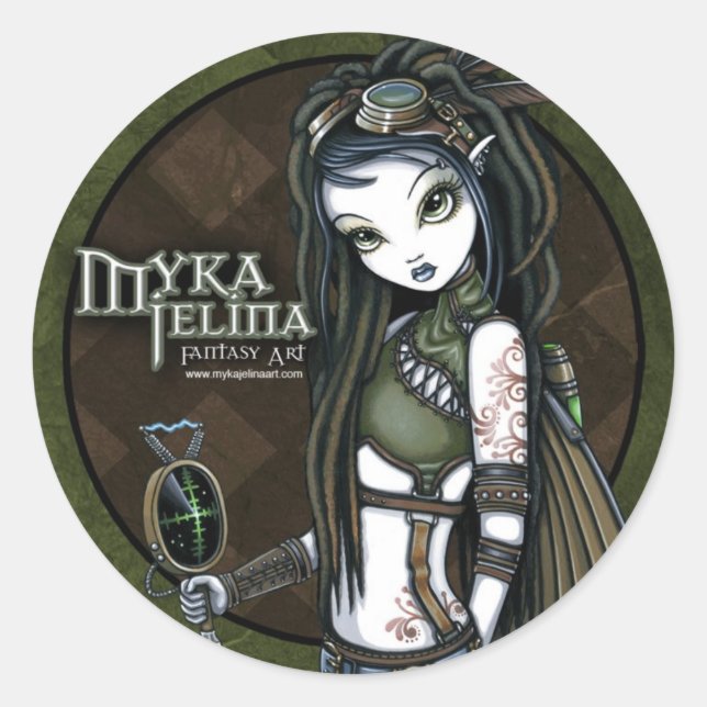 Stickers "Cloud Burst" Steampunk Aviatrix (Devant)