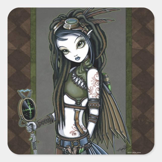 Stickers "Cloud Burst" Steampunk Aviatrix (Devant)