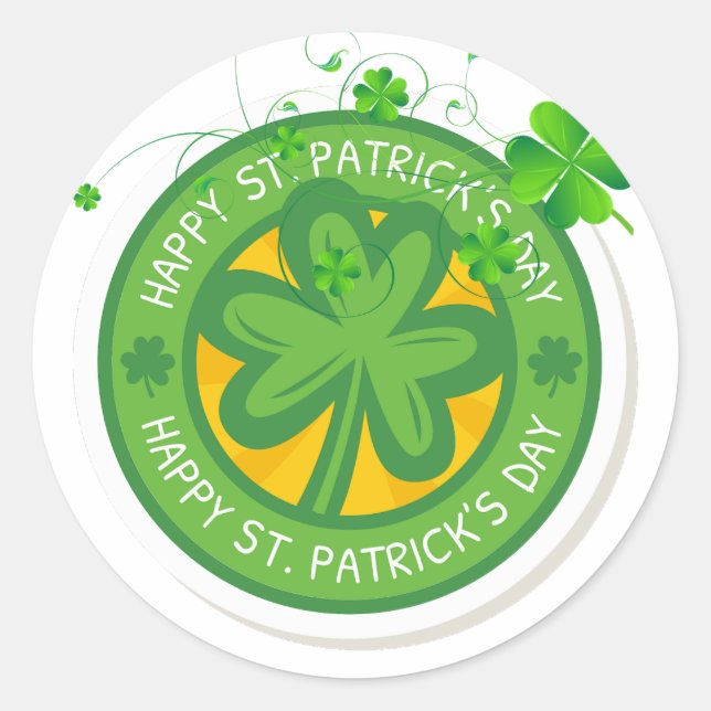 Stickers Clover de la Saint-Patrick (Devant)