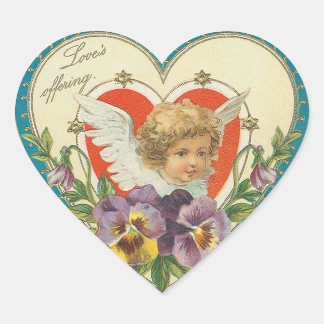 Stickers Coeur Antique Valentine (Devant)