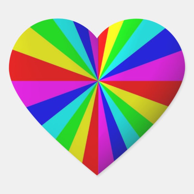 Stickers Coeur arc-en-ciel (Devant)