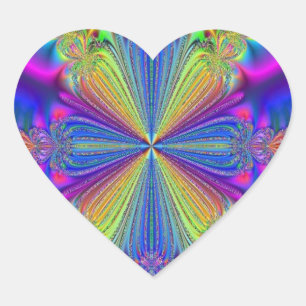 Stickers Coeur arc-en-ciel