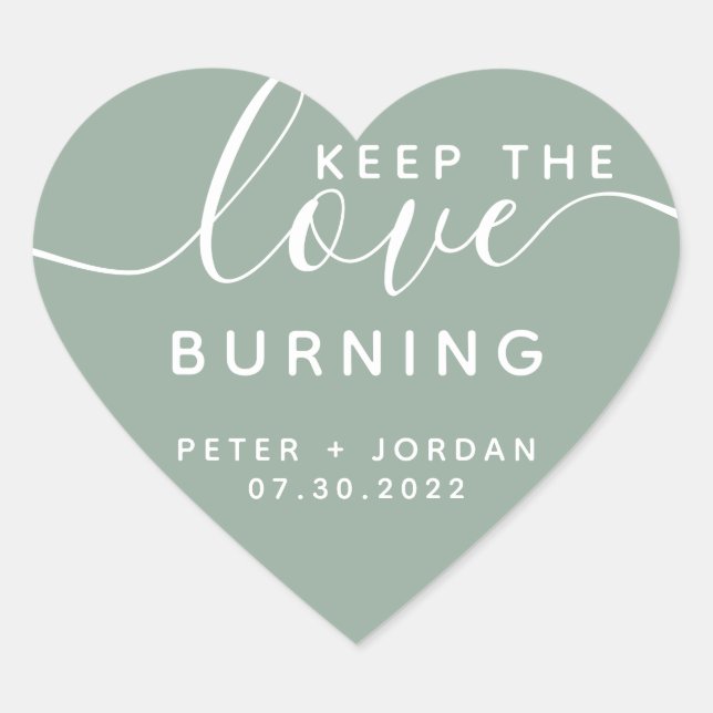 Stickers Coeur aux bougies (Devant)