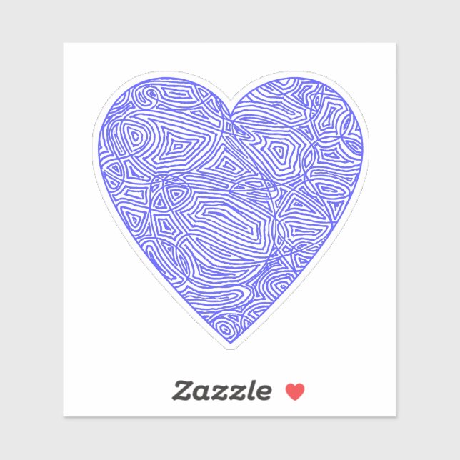 Stickers Coeur Bleu (Feuille)