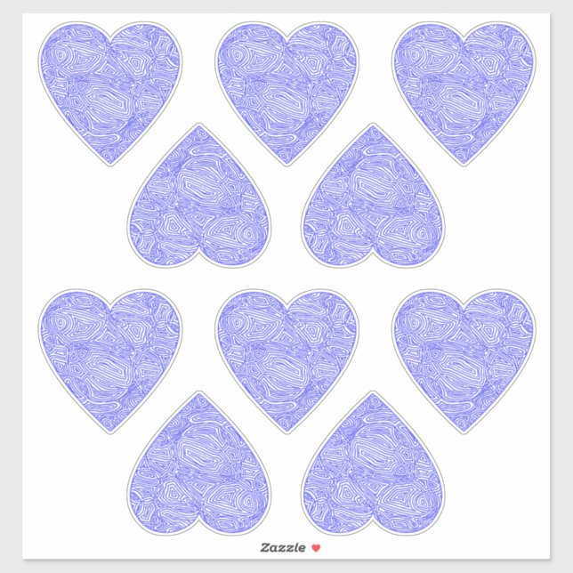 Stickers Coeur Bleu (Feuille)
