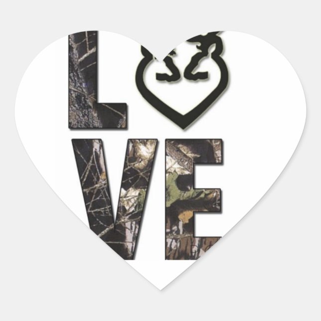 Stickers Coeur Camo Love Country (Devant)