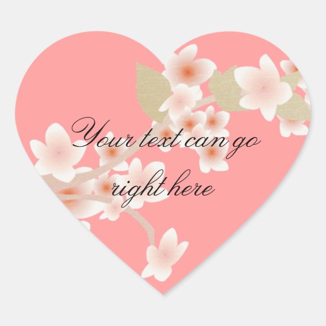 Stickers Coeur Cerise Blossom (Devant)