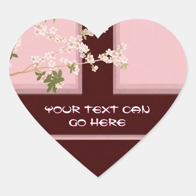 Stickers Coeur Cerise Blossom (Devant)