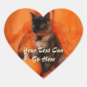 Stickers Coeur Chat Halloween