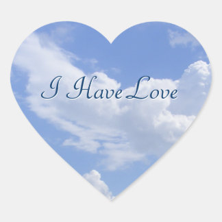 Stickers Coeur Ciel Bleu