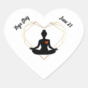 Stickers Coeur de jour de Yoga