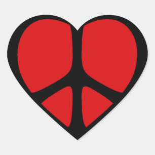 Stickers Coeur des signes de paix