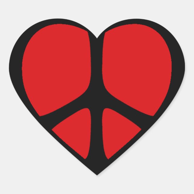 Stickers Coeur des signes de paix (Devant)