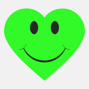 Stickers Coeur du visage vert