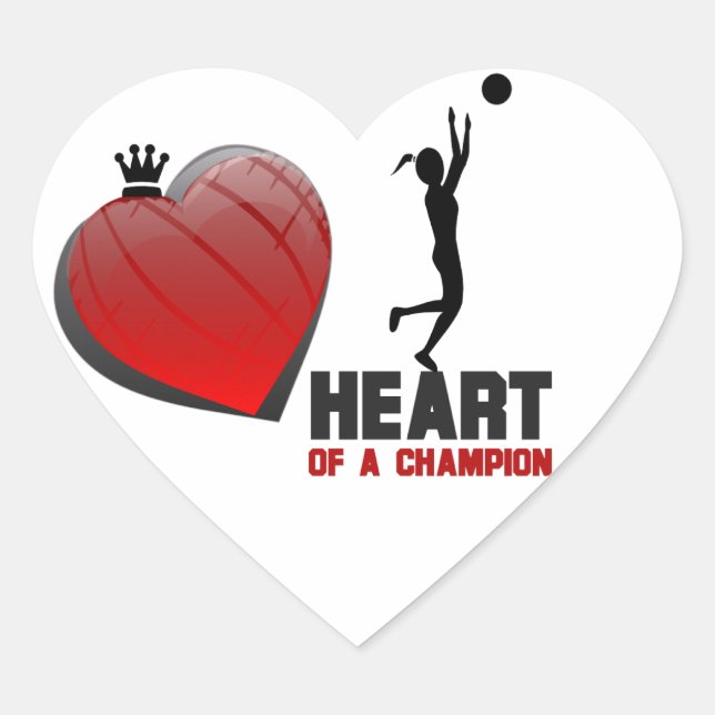 Stickers Coeur d'une championne Dames de basket-ba (Devant)
