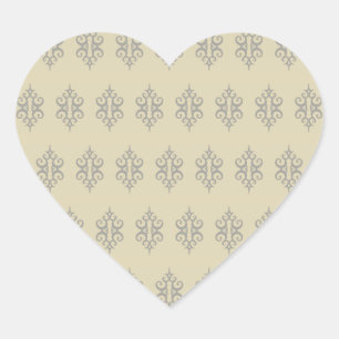 Stickers Coeur en dentelle de crème