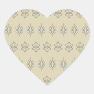 Stickers Coeur en dentelle de crème