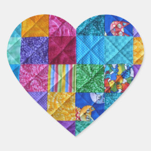 Stickers "Coeur en Patchwork"